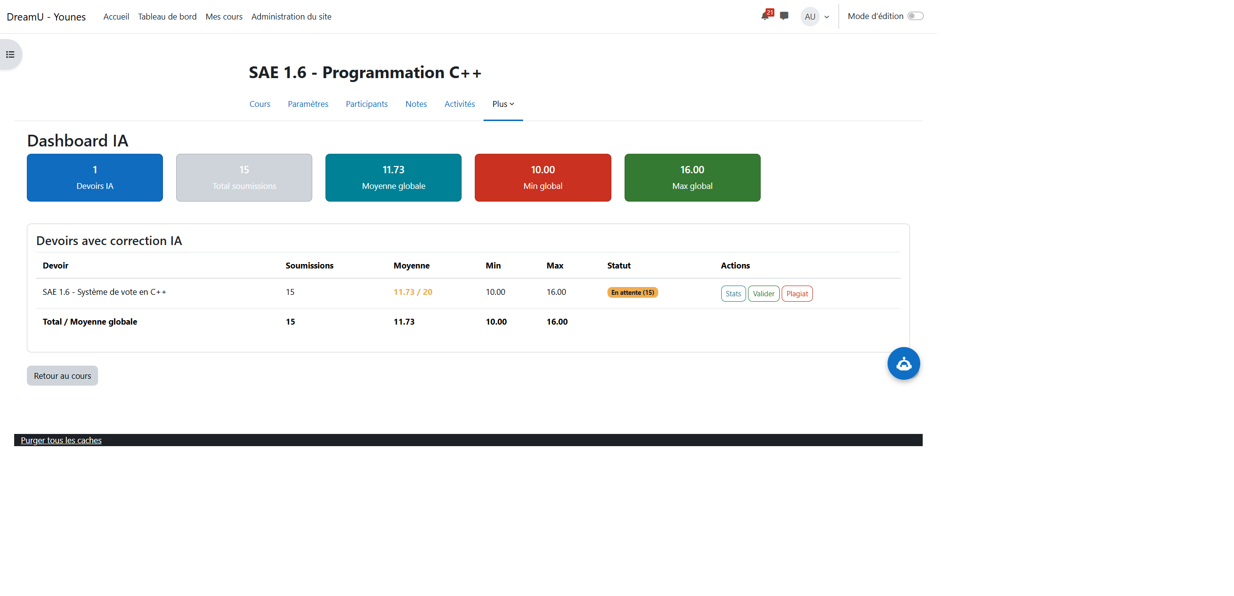 Dashboard AI Grader